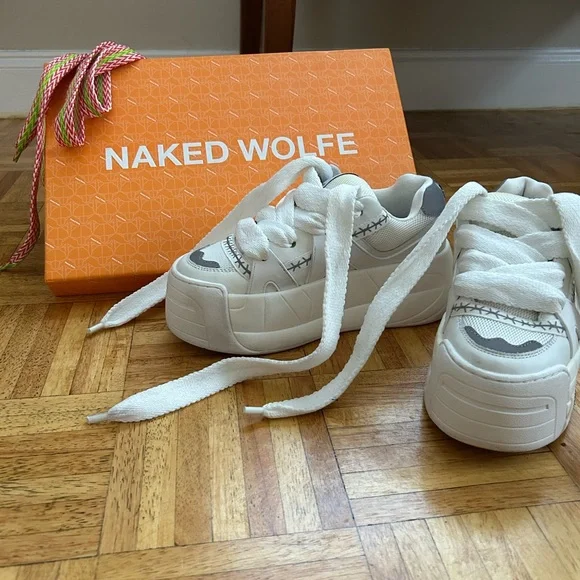 Naked Wolfe White Slider Sneakers - Picture 8 of 8